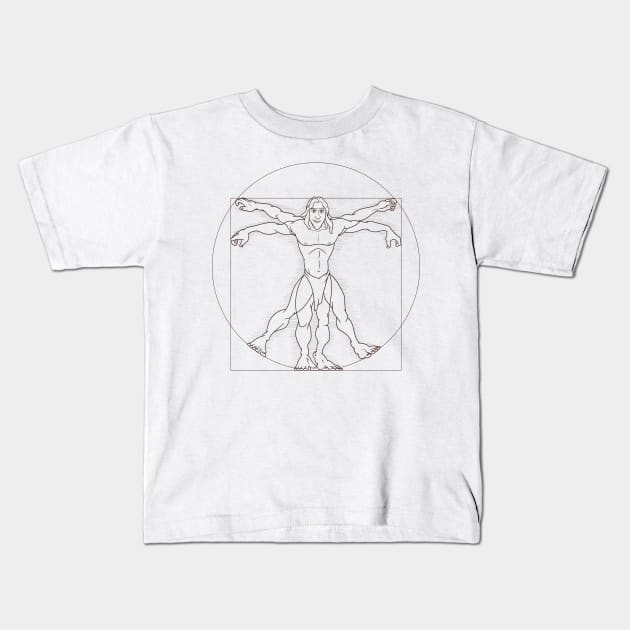 Vitruvian son of man Kids T-Shirt by jasesa